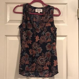 Sleeveless Floral Blouse